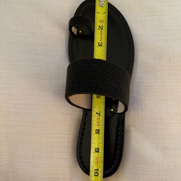 NEW Amanu Embellished Black Sandals - Picture 4 of 7